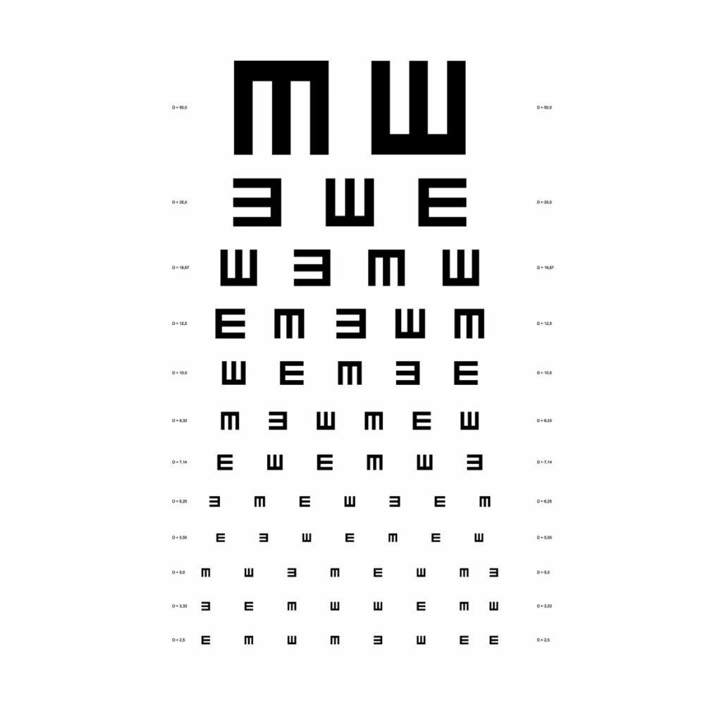 Tumbling E Vision Chart